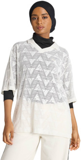 adidas Football T-shirts Dames - Wit - Maat 42 - Poly Mesh White