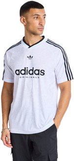 adidas Football T-shirts Heren - Wit - Maat L - Poly Jersey White