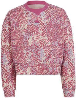 adidas Future Icons Allover Print Sweatshirt Meisjes roze - 152