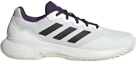 adidas Game Court 2 Tennisschoenen Heren-Wit,Paars - 47 1/3