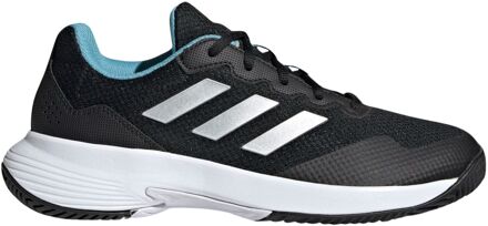 adidas Gamecourt 2.0 Tennisschoenen Dames zwart - zilver - blauw - 38
