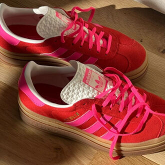 adidas Gazelle bold collegiate red / lucid pink - maat 40 Roze