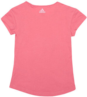 adidas Girl's adidas Junior Essentials Logo T-Shirt in Rose Rosé - 7-8J / 122-128cm