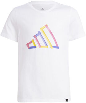 adidas Graphic T-shirt Kinderen-Wit,Veelkleurig - 152,164