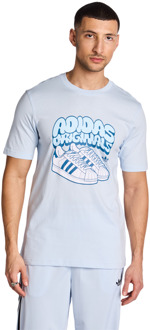adidas Graphics T-shirts Heren - Blauw - Maat XS Blue