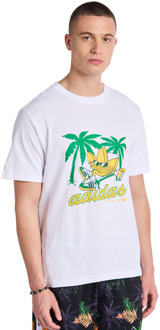 adidas Graphics T-shirts Heren - Geel - Maat S Yellow