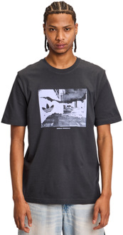 adidas Graphics T-shirts Heren - Grijs - Maat M Grey