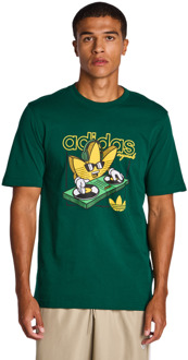 adidas Graphics T-shirts Heren - Groen - Maat L Green
