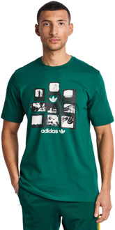 adidas Graphics T-shirts Heren - Groen - Maat M Green