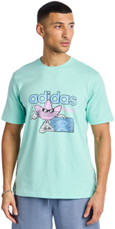 adidas Graphics T-shirts Heren - Paars - Maat S Purple