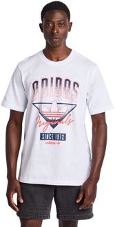 adidas Graphics T-shirts Heren - Wit - Maat XL White