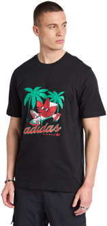 adidas Graphics T-shirts Heren - Zwart - Maat M Black