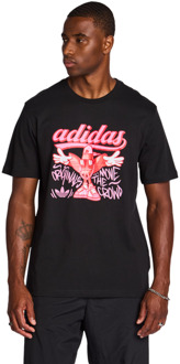 adidas Graphics T-shirts Heren - Zwart - Maat XL Black
