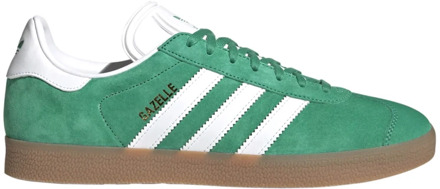 adidas Groen en Wit Gazelle Sneakers Adidas , Green , Heren - 41 1/2 Eu,45 Eu,42 1/2 EU