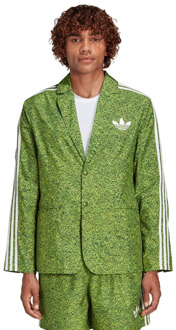 adidas Groene Blazer met Grasprint Adidas , Green , Heren - XS