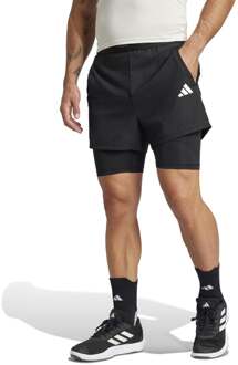 adidas Gym+ 2In1 Shorts Heren-Zwart - XXL