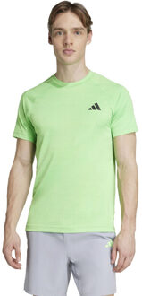 adidas gym+ tee training t-shirt korte mouw heren - - maat L Groen
