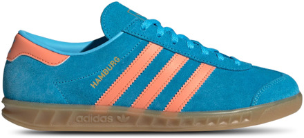 adidas Hamburg Sneakers Dames - Blauw - Maat 42 - Leer Blue