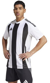 adidas Heren 24 gestreepte voetbal jersey - maat XL Wit