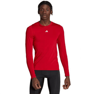 adidas Heren aeroready techfit t-shirt met lange mouwen - maat XL Rood