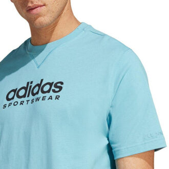 adidas Heren alle szn grafisch t-shirt - maat M Blauw