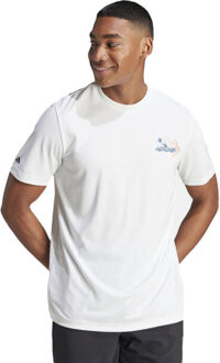 adidas Heren app tennis t-shirt - maat M Wit