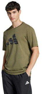 adidas Heren codes camo logo t-shirt - maat L Groen