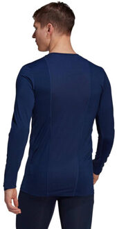 adidas Heren compressie t-shirt met lange mouwen Blauw - S