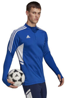 adidas Heren condivo 22 quarter zip training sweatshirt - maat XL Blauw