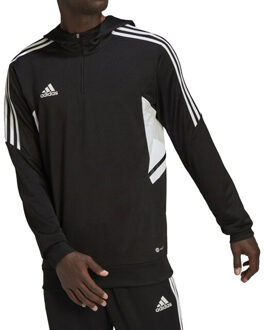 adidas Heren condivo 22 sweatshirt met kwart ritssluiting - maat S Zwart
