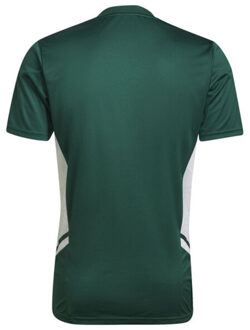 adidas Heren condivo 22 v hals t-shirt - maat S Groen