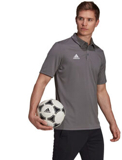 adidas Heren entrada 22 poloshirt - maat S Grijs