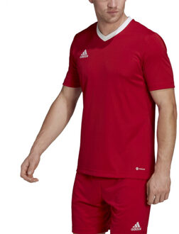 adidas Heren entrada 22 v hals voetbal jersey - maat L Rood