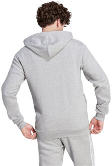 adidas Heren essentials 3 stripes fleece full zip hoodie Grijs