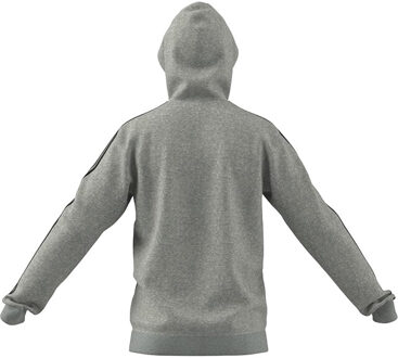 adidas Heren essentials 3 stripes fleece hoodie Grijs