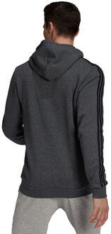 adidas Heren essentials 3 stripes fleece hoodie - maat M Zwart