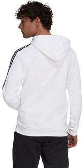 adidas Heren essentials 3 stripes fleece hoodie - maat XL Wit