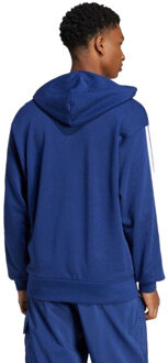 adidas Heren essentials 3 stripes french terry hoodie - maat L Blauw