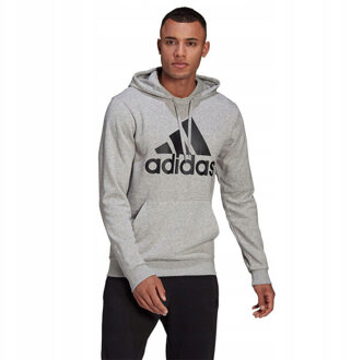 adidas Heren essentials classic logo hoodie - maat M Grijs