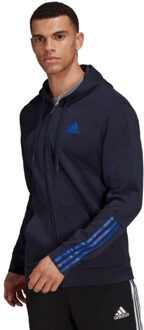 adidas Heren essentials dubbel full zip hoodie Blauw - S