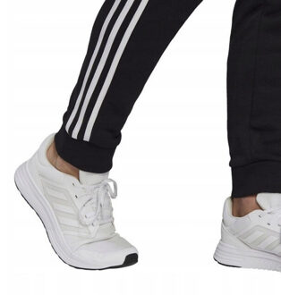 adidas Heren essentials fleece 3 strepen tapered leg joggingbroek Zwart