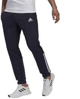 adidas Heren essentials fleece colour block joggingbroek - maat S Blauw
