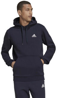 adidas Heren essentials fleece hoodie - maat XL Blauw