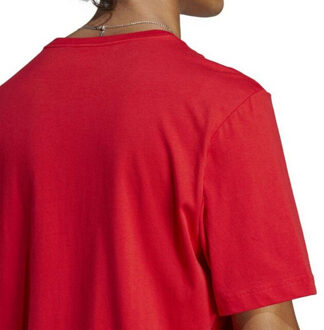 adidas Heren essentials geborduurd logo single jersey t-shirt - maat S Rood