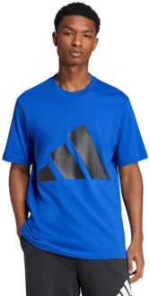 adidas Heren essentials groot logo t-shirt Blauw - M