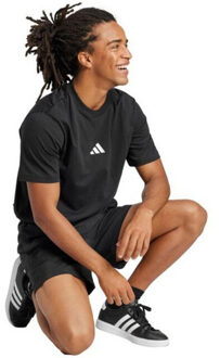 adidas Heren essentials klein logo single jersey t-shirt Paars