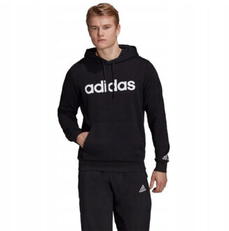 adidas Heren essentials linear hoodie - maat S Zwart