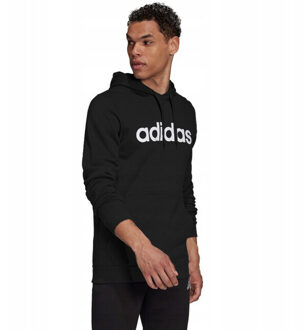 adidas Heren essentials linear logo hoodie - maat S Zwart
