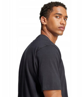 adidas Heren essentials linear single jersey t-shirt Zwart