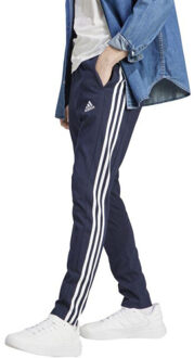 adidas Heren essentials single jersey 3 strepen open hem tapered joggingbroek Blauw - L